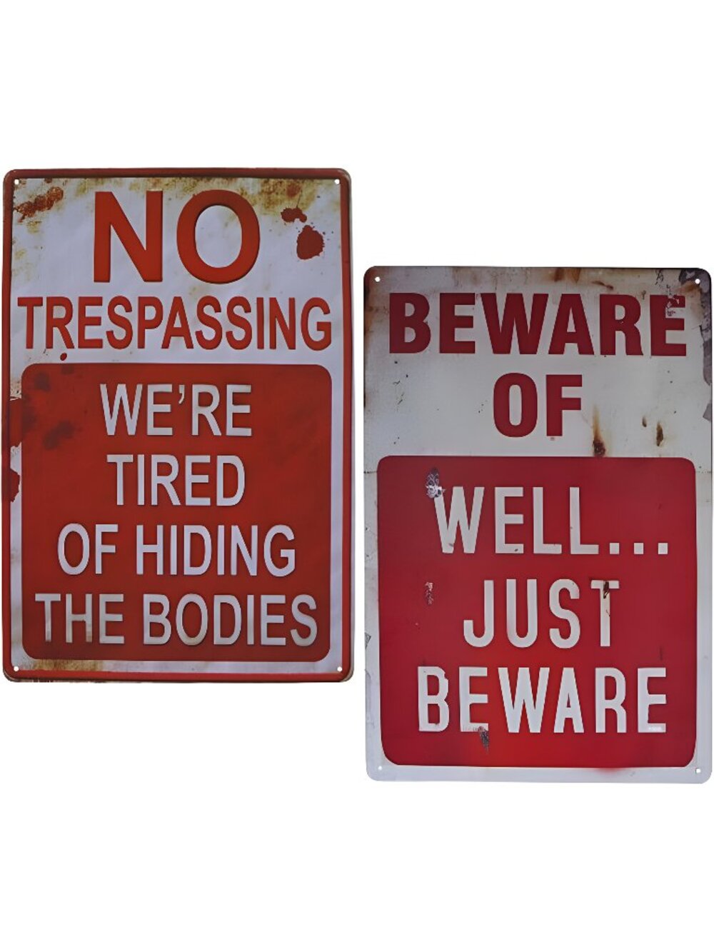 Halloween Decoration Signs 8” x 12” Halloween Props Indoor Retro Metal Signs